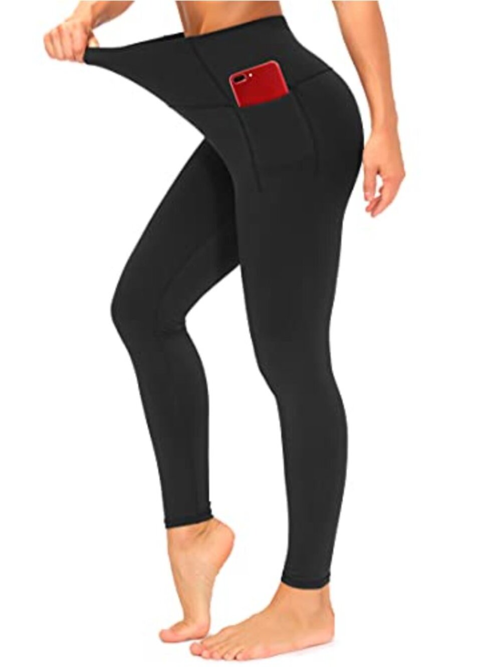 High Waisted Yoga Leggings with Pockets Tummy Control Workout Pants